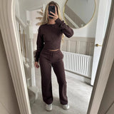 Conjunto feminino de moletom premium rosa com jaqueta zíper e calça jogger